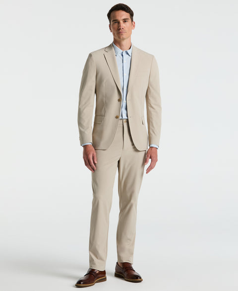 Slim Fit Solid Suit Pant (Khaki) 