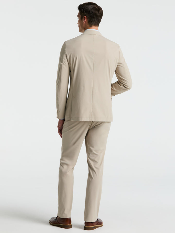 Slim Fit Solid Suit Pant (Khaki) 