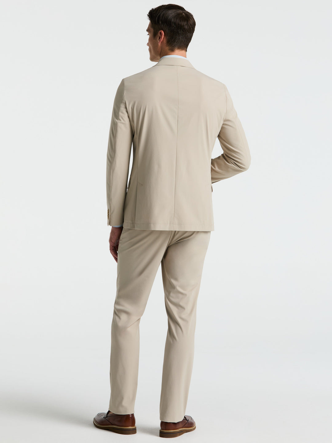 Slim Fit Solid Suit Pant (Khaki) 