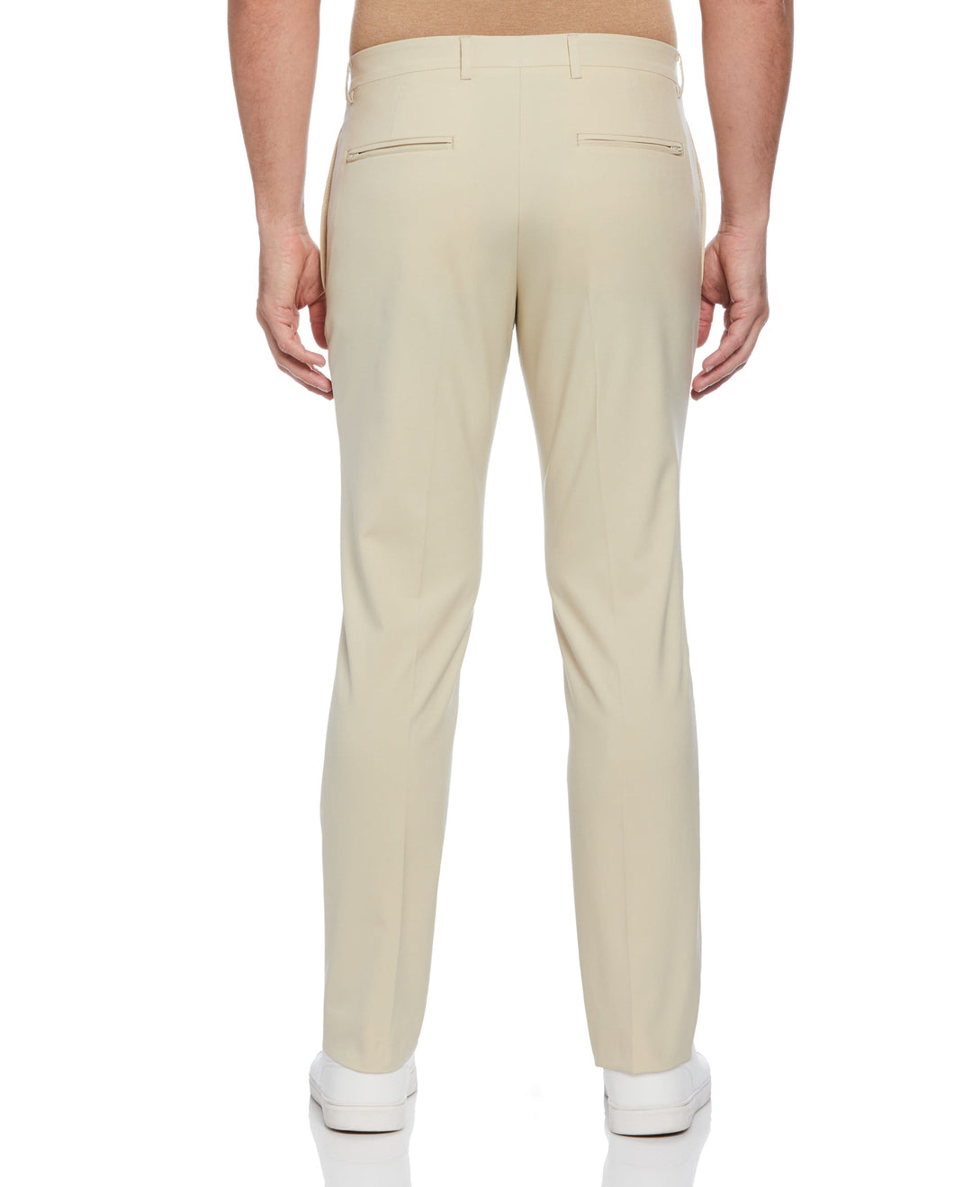 Slim Fit Solid Flat Front Pant (Gravel) 