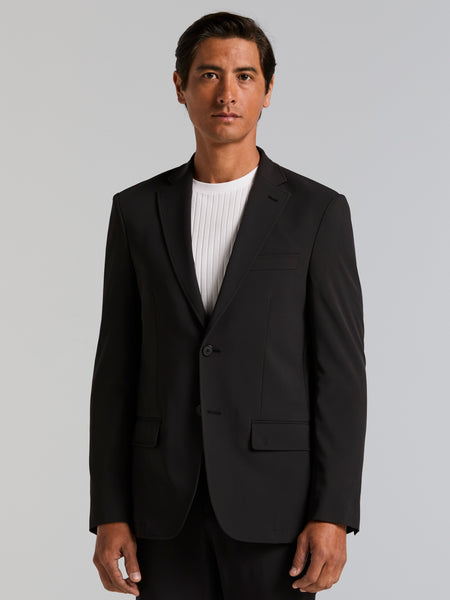 Perry Ellis Men's Slim Fit Black Stretch Suit Jacket, Size 42