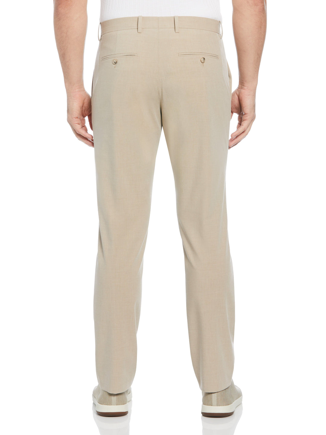 Slim Fit Textured Luxe Suit Pant (White Pepper) 