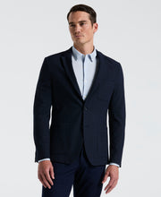 Slim Fit Sport Textured Plaid Jkt Jacket (Dark Sapphire) 