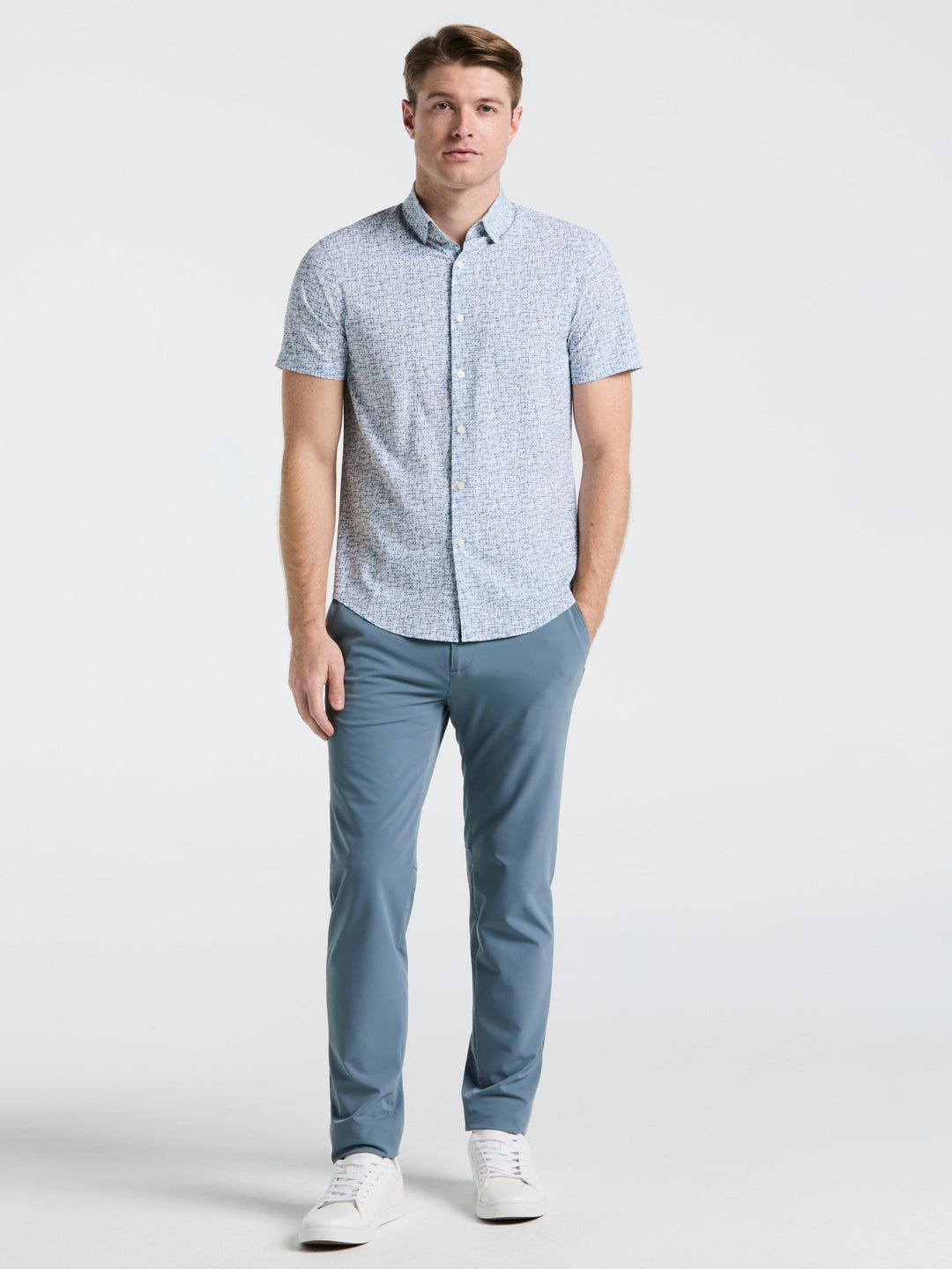 Slim Fit Textured Print Shirt Perry Ellis Slim Fit Textured Print Shirt Perry Ellis