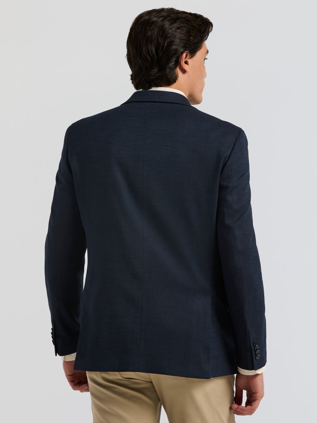 Textured Twill Slim Fit Sport Coat (Blue) 
