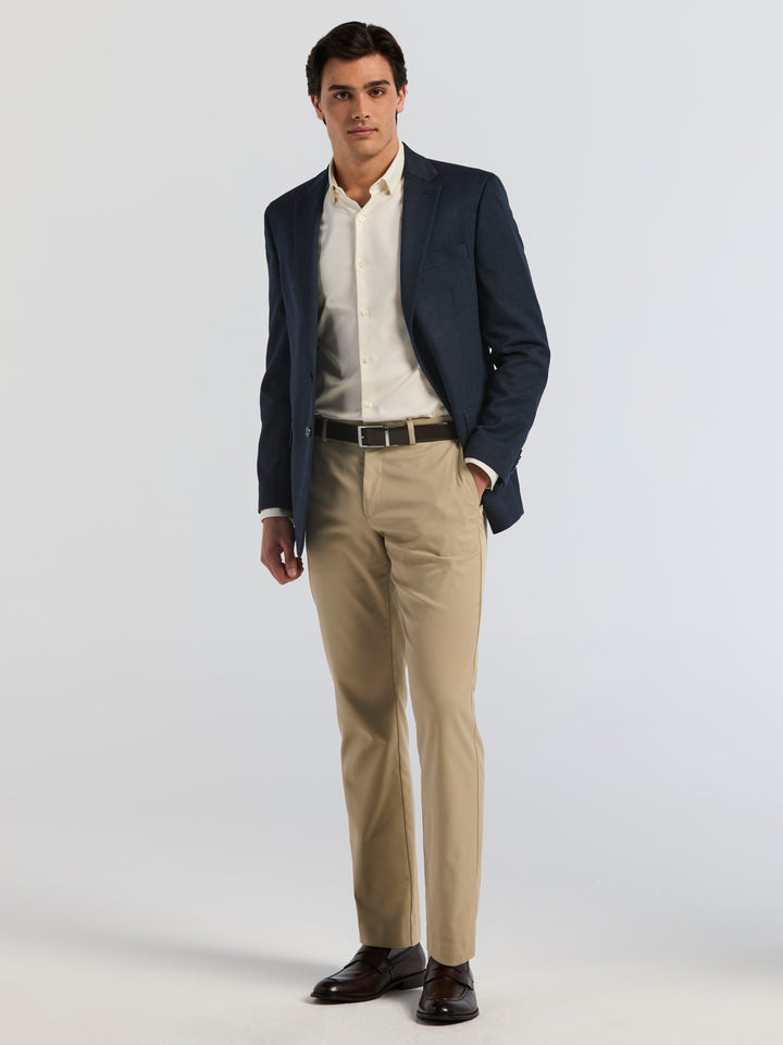Textured Twill Slim Fit Sport Coat (Blue) 