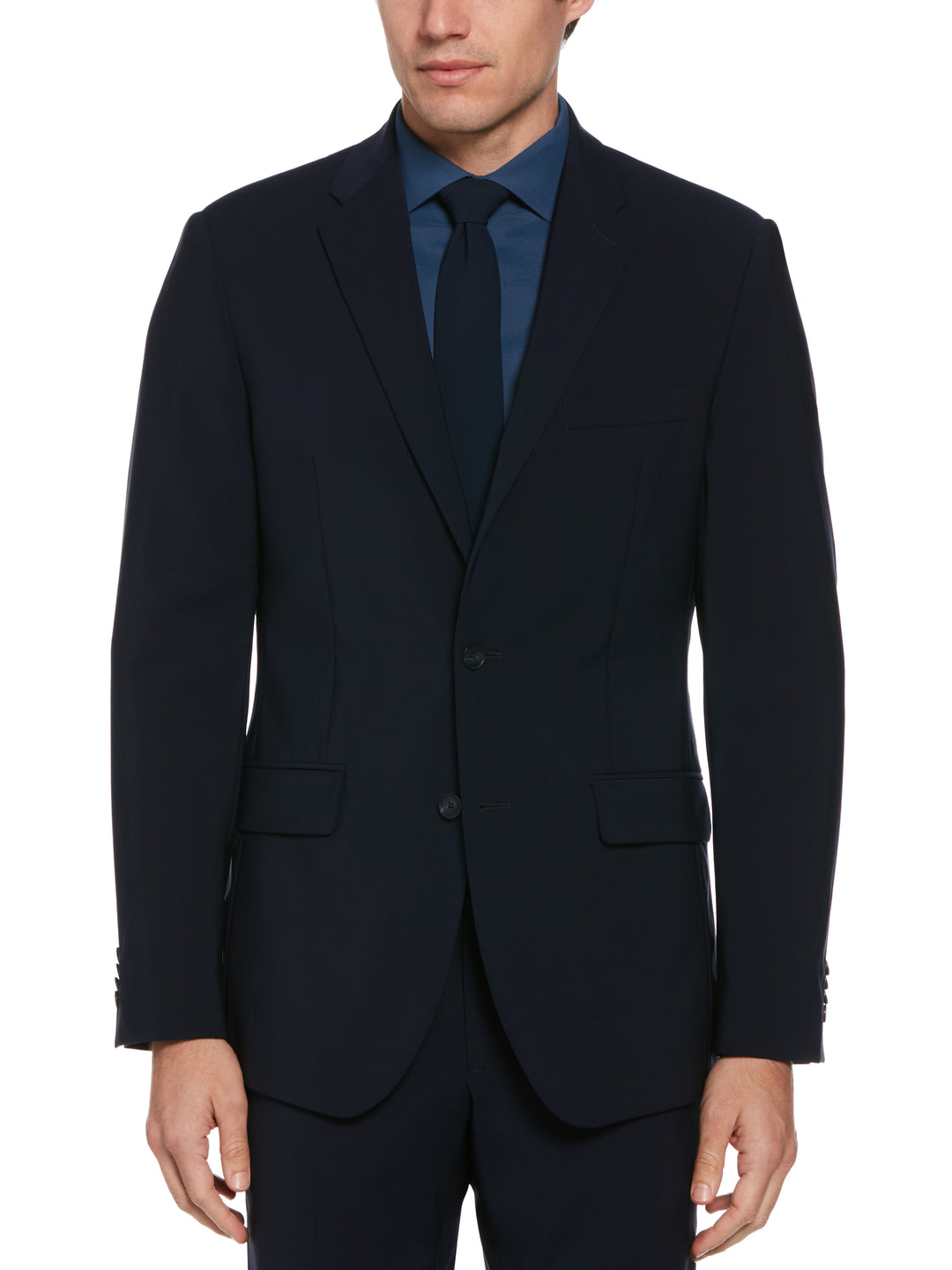 Textured Suit Jacket (Deep Navy) 