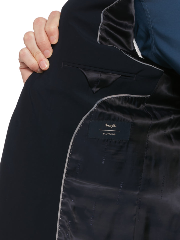 Textured Suit Jacket (Deep Navy) 