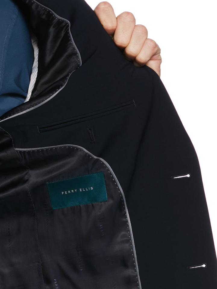 Textured Suit Jacket (Deep Navy) 