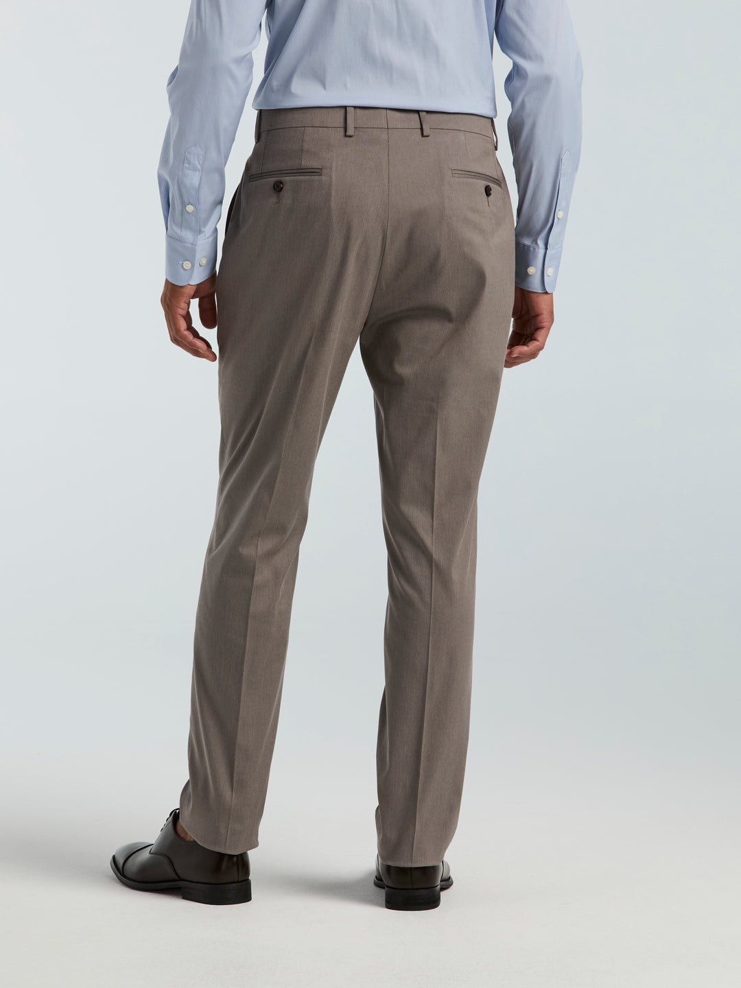 Men's Textured Suit Pant - Slim Fit (Light Brown) 