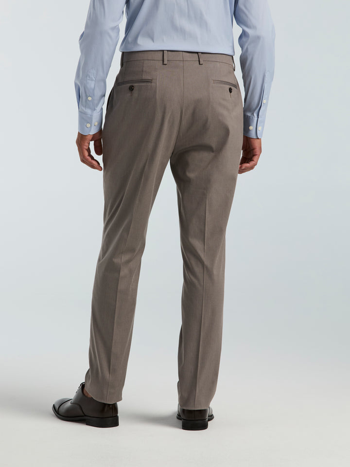 Men's Textured Suit Pant - Slim Fit (Light Brown) 