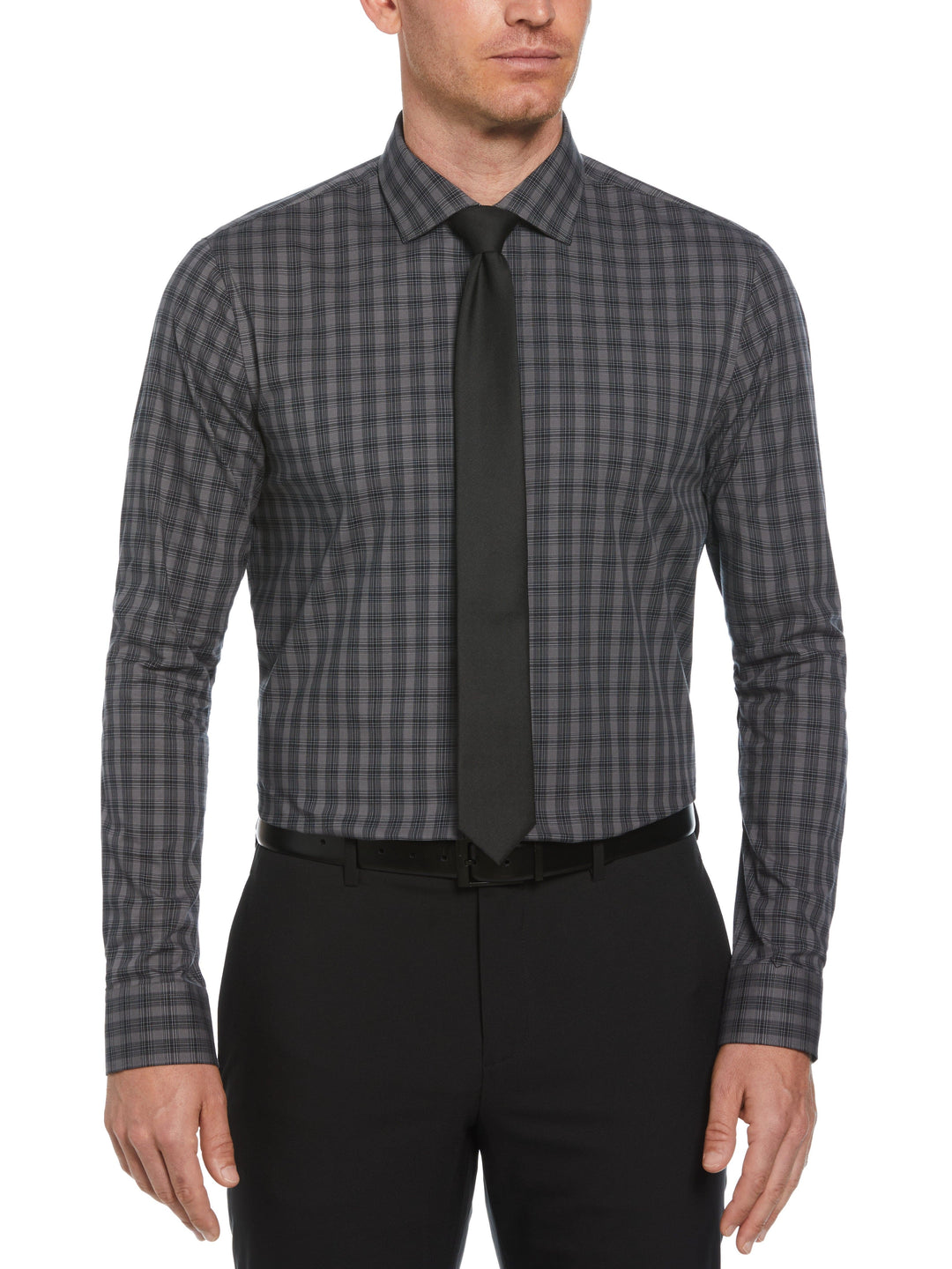 Tonal Check Shirt (Dark Charcoal) 