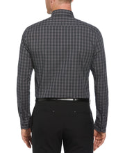 Tonal Checkered Plaid Shirt (Dark Charcoal) 