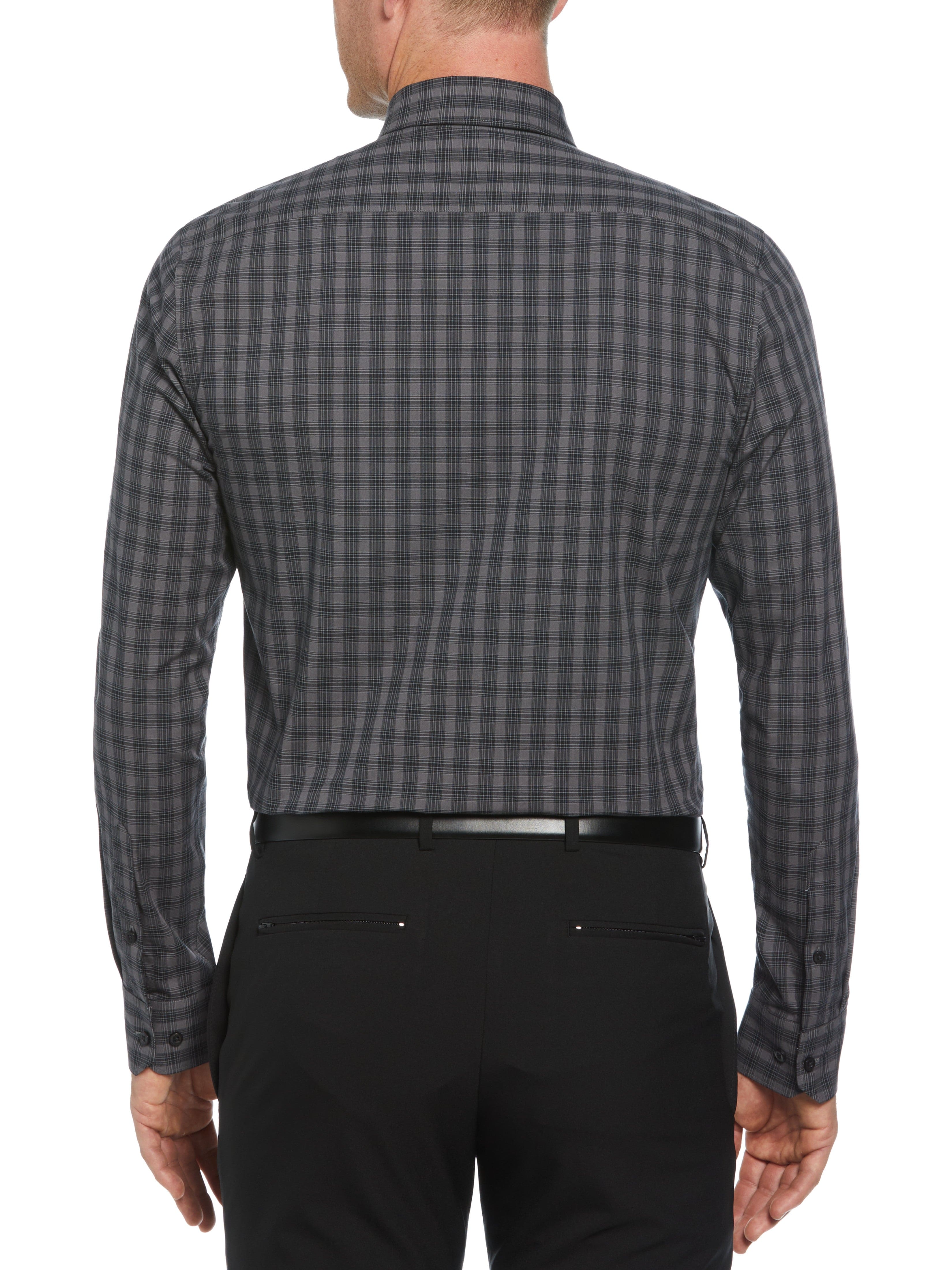 Tonal Check Shirt – Perry Ellis