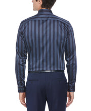 Slim Fit Tonal Twill Stripe Shirt (Ink) 
