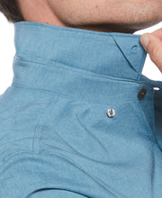 Slim Fit Total Stretch Button Down Shirt (Dark Sea) 