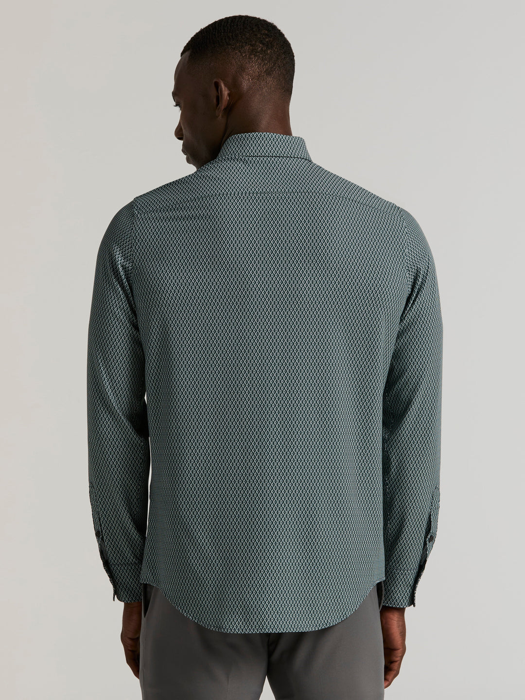 Slim Fit Diamond Geo Print Shirt (Magical Forest)