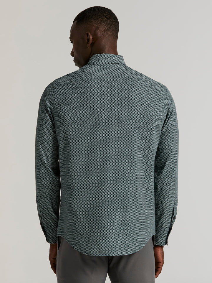 Slim Fit Diamond Geo Print Shirt (Magical Forest)