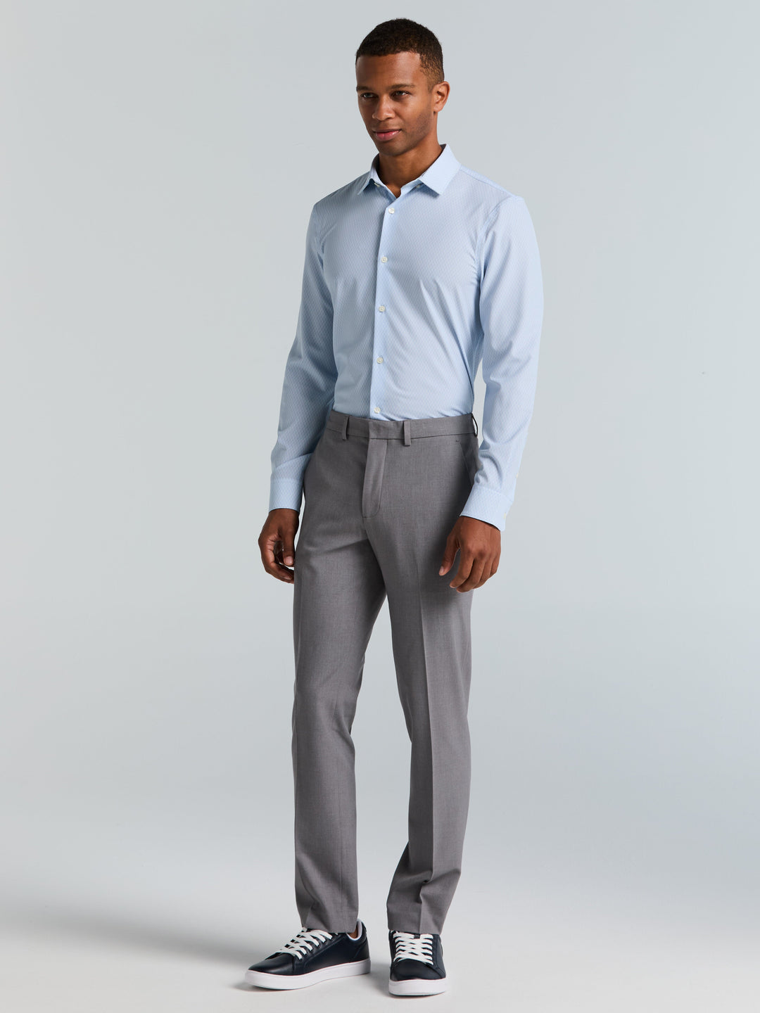 Slim Fit Diamond Geo Print Shirt (Kentucky Blue)