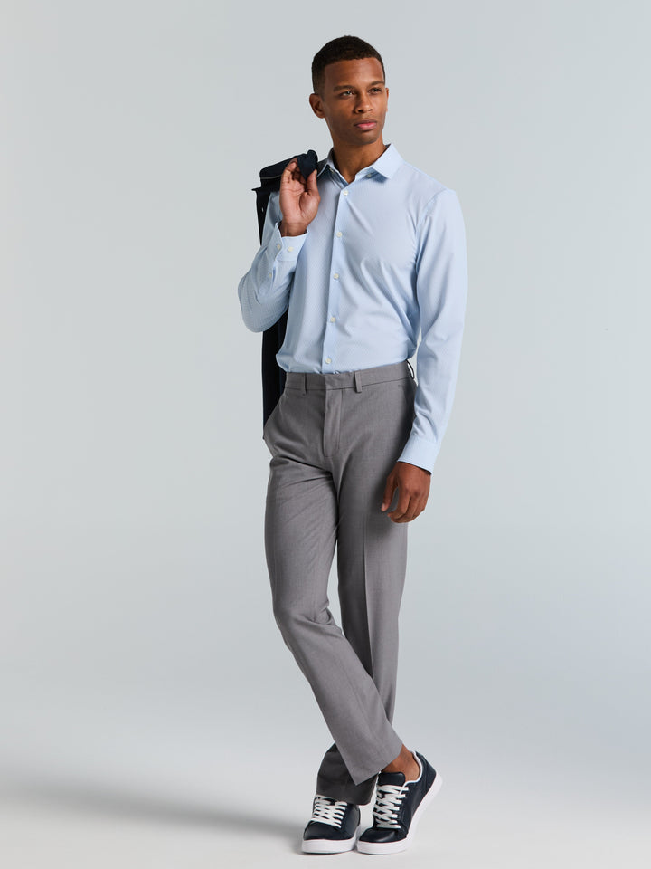 Slim Fit Diamond Geo Print Shirt (Kentucky Blue)