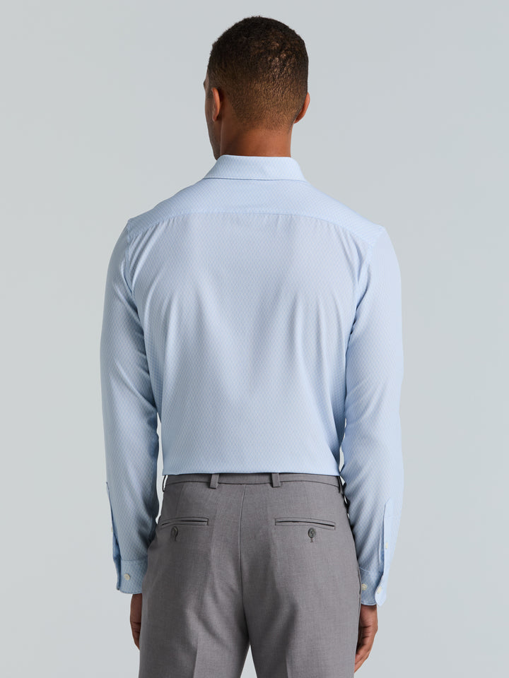 Slim Fit Diamond Geo Print Shirt (Kentucky Blue) 