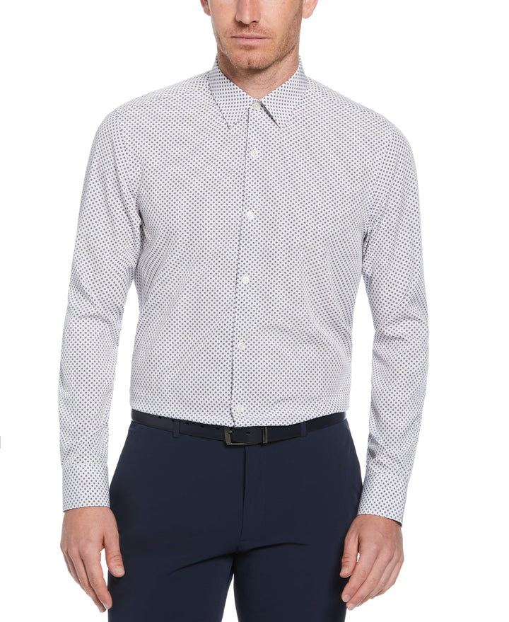 Total Stretch Diamond Print Shirt (Bright White) 