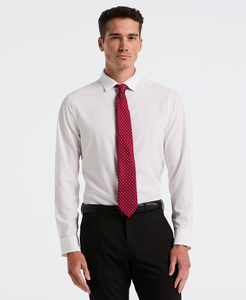 Slim Fit Tech Solid Total Stretch Dress Shirt (Bright White) 