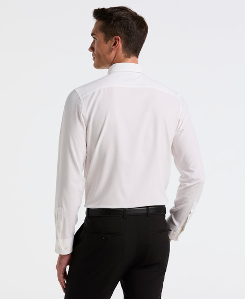 Slim Fit Tech Solid Total Stretch Dress Shirt (Bright White) 