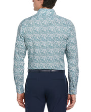 Total Stretch Floral Print Shirt (Blue Wing Teal) 