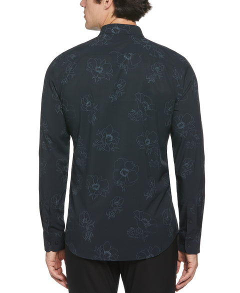 Total Stretch Floral Shirt (Black) 