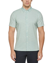 Slim Fit Total Stretch Geo Dot Print Shirt (Aqua Gray) 