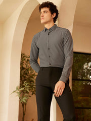 Slim Fit Total Stretch Geometric Pattern Shirt