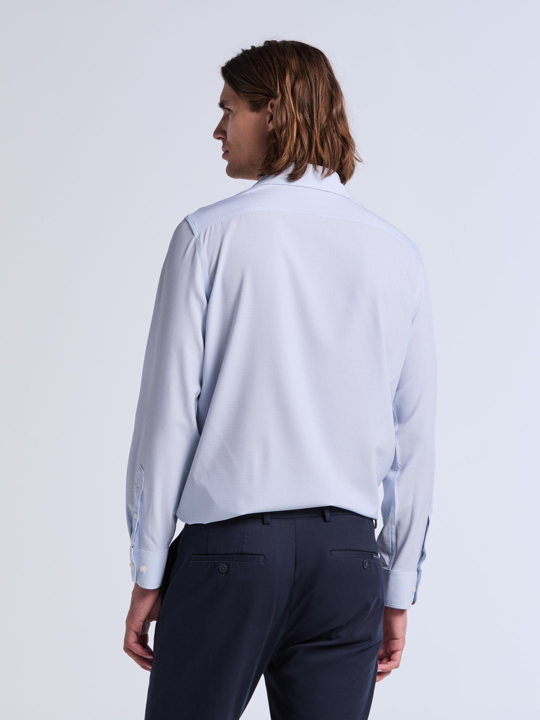 Slim Fit Total Stretch Geometric Print Dress Shirt