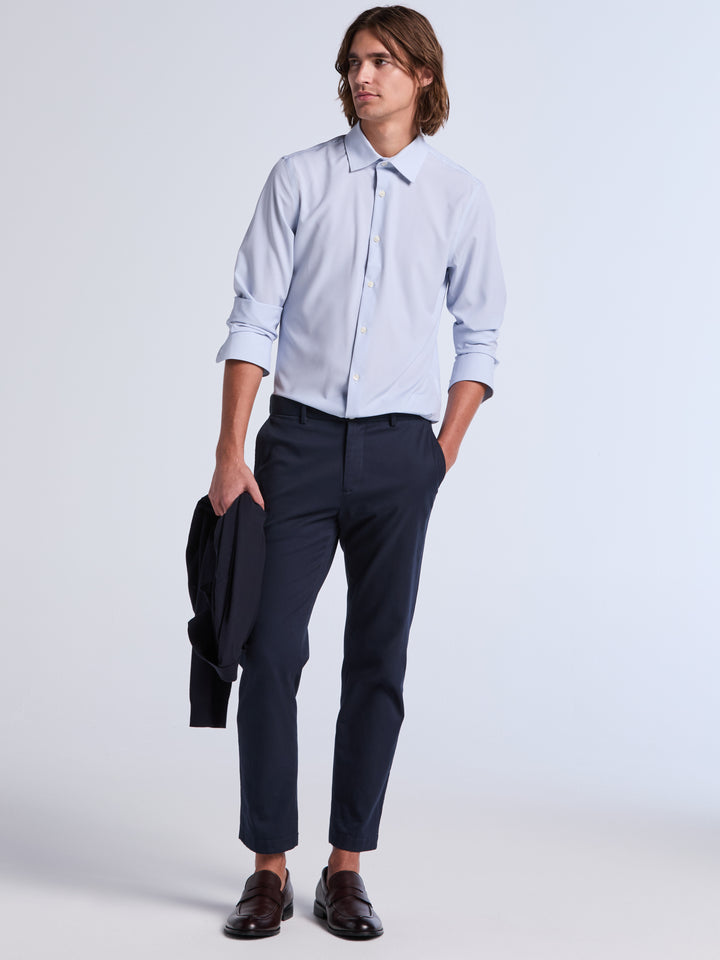 Slim Fit Total Stretch Geometric Print Dress Shirt