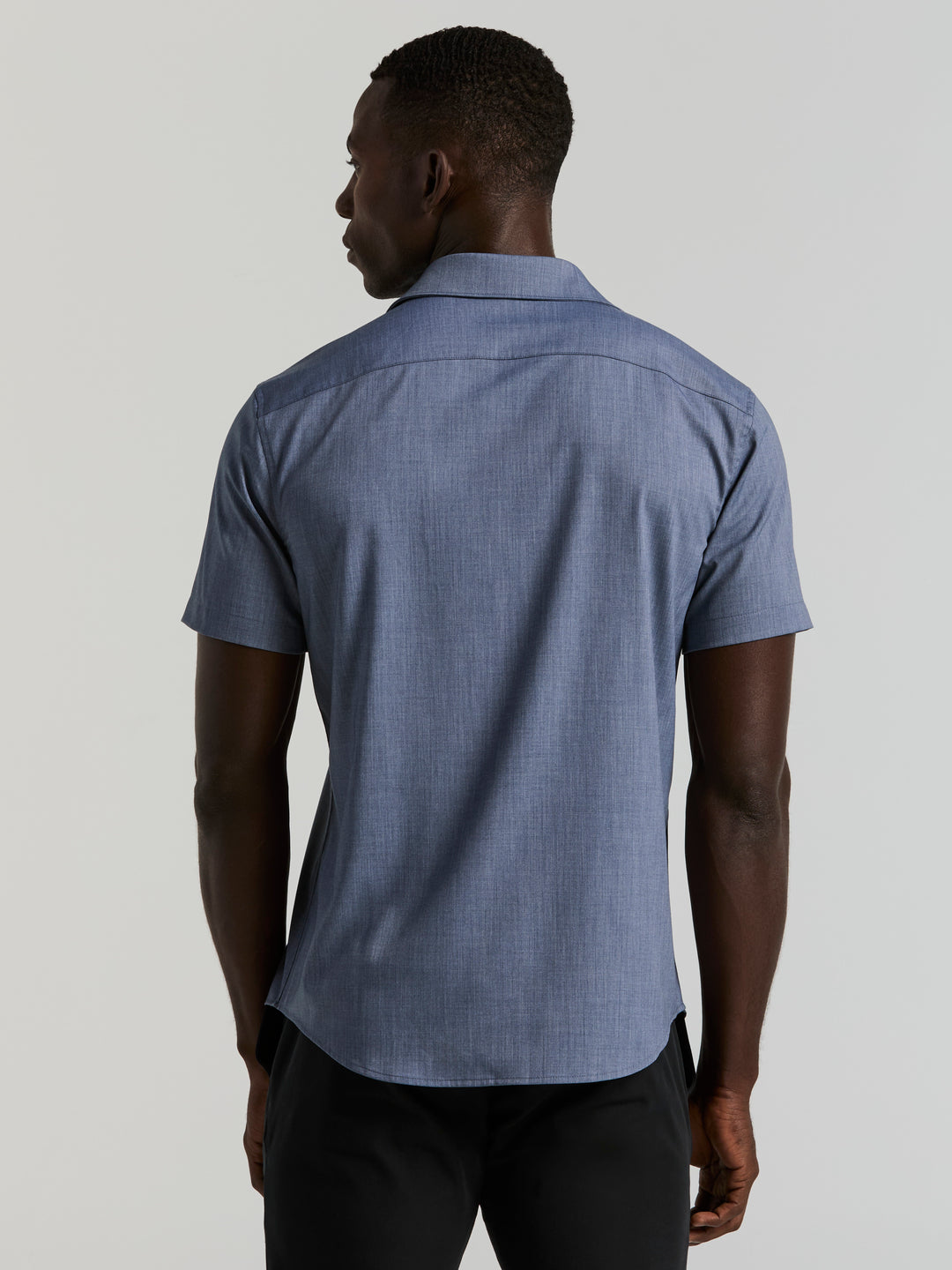 Slim Fit Short Sleeve Shirt (Dark Sapphire) 