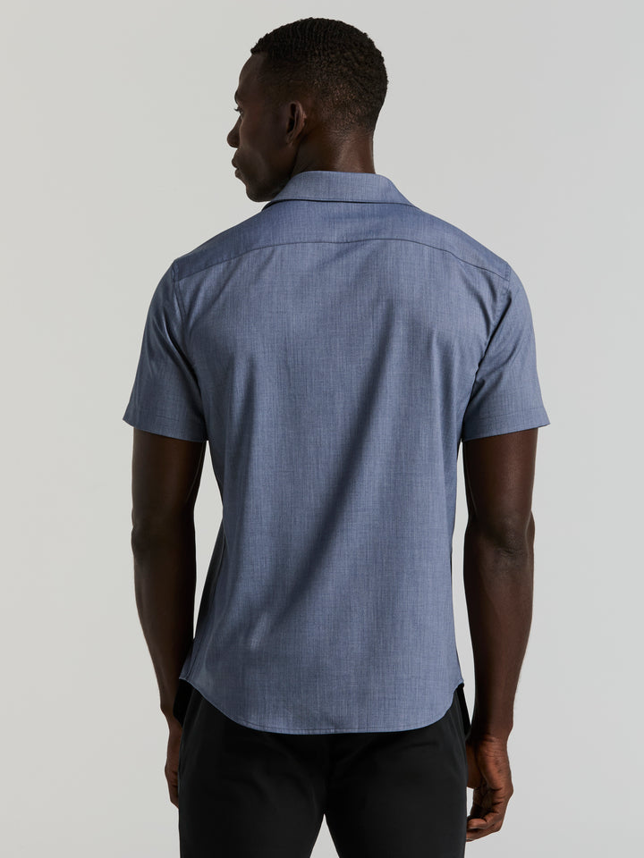 Slim Fit Short Sleeve Shirt (Dark Sapphire) 