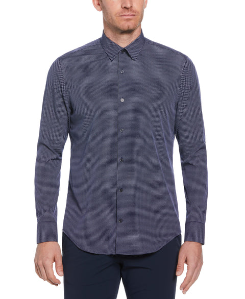 Total Stretch Micro Flower Shirt (Navy) 