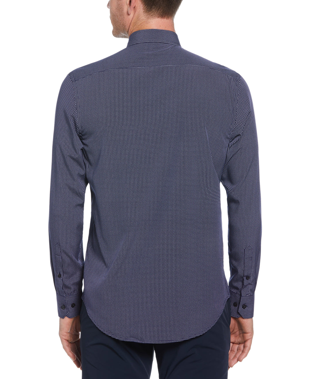 Total Stretch Micro Flower Shirt (Navy) 