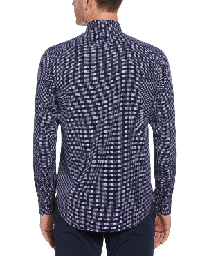 Total Stretch Micro Flower Shirt (Navy) 