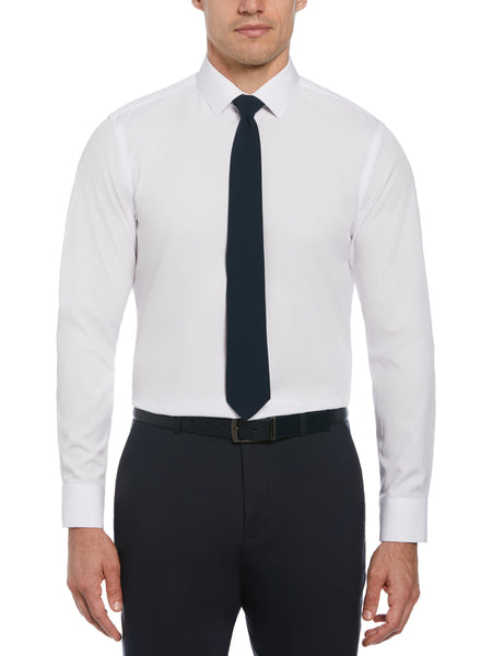 perry ellis modern fit dress shirt Perry Ellis Outlet Men's Slim Fit Total Stretch Performance Dress Shirt in Black, Size 17/34-35, Polyester/Spandex