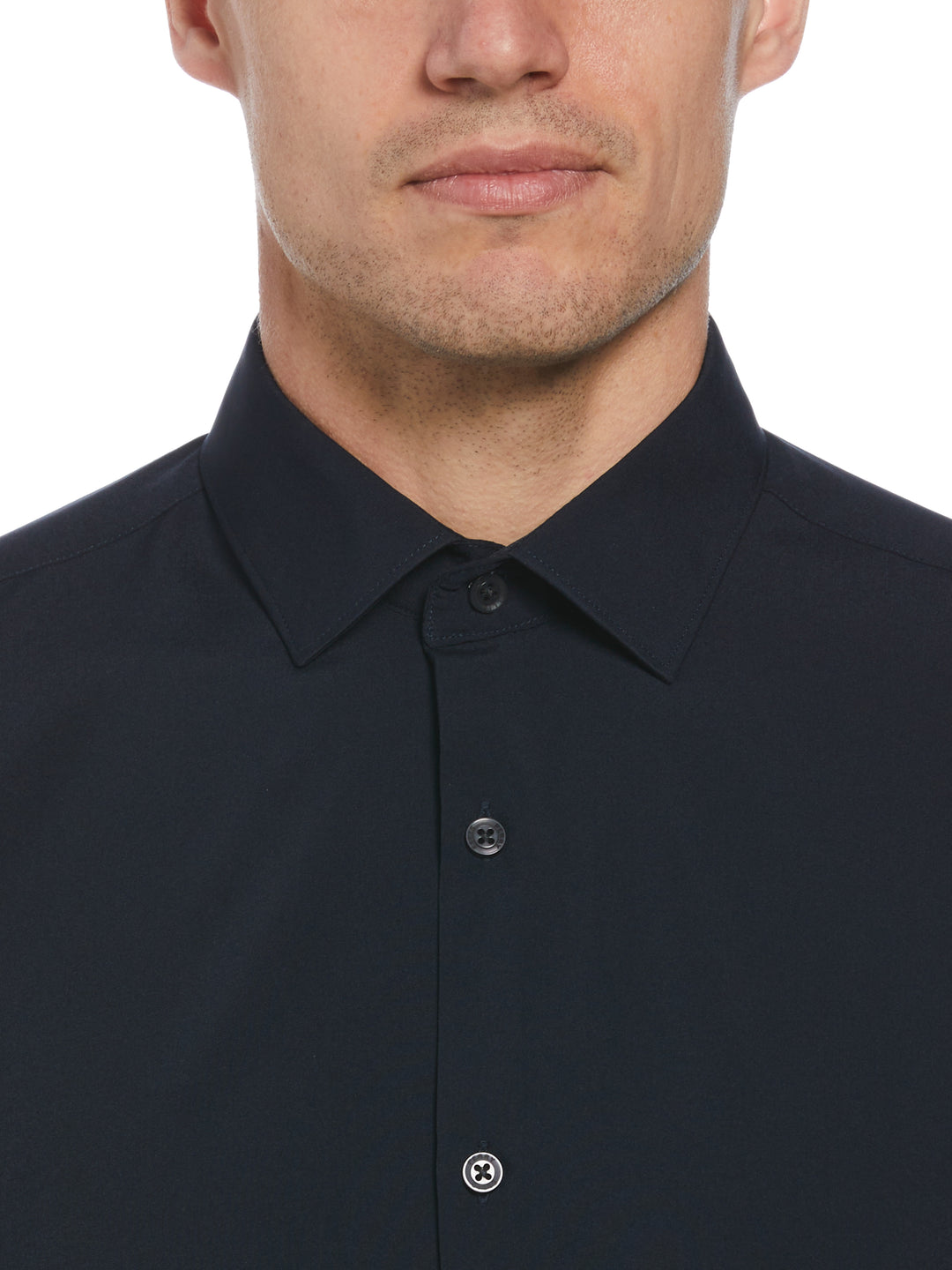 Slim Fit Total Stretch Performance Dress Shirt (Navy) 