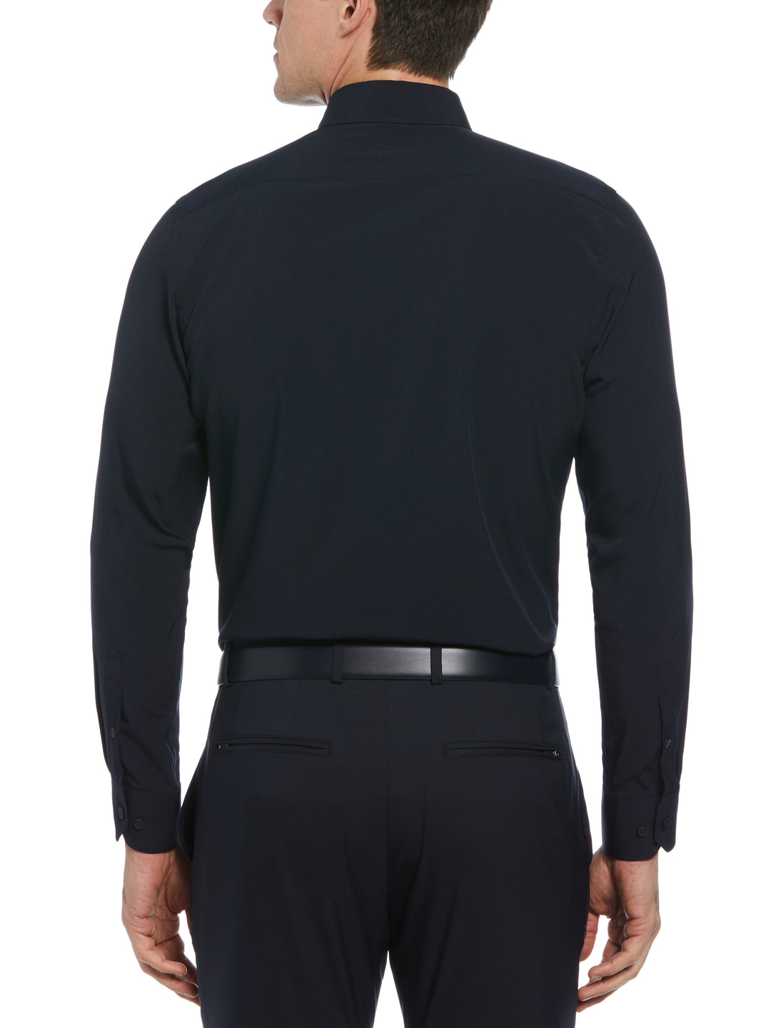 Slim Fit Total Stretch Performance Dress Shirt (Navy) 