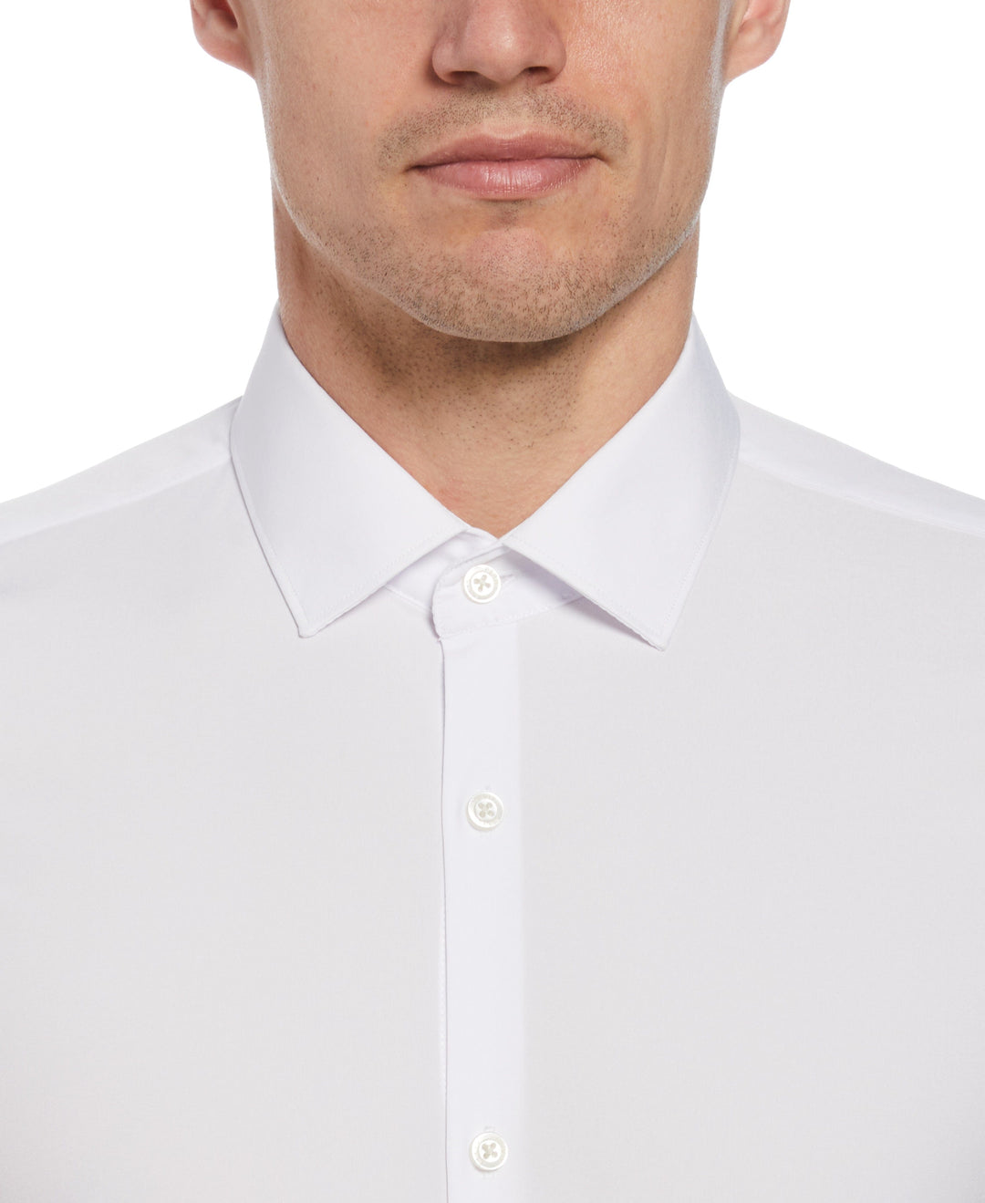 Slim Fit Total Stretch Performance Dress Shirt (White) 