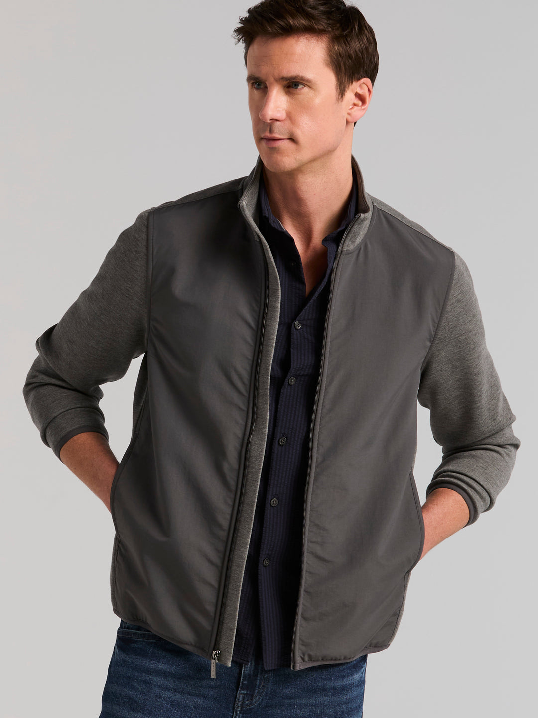 Solid Seersucker Slim Fit Shirt (Dark Sapphire) 