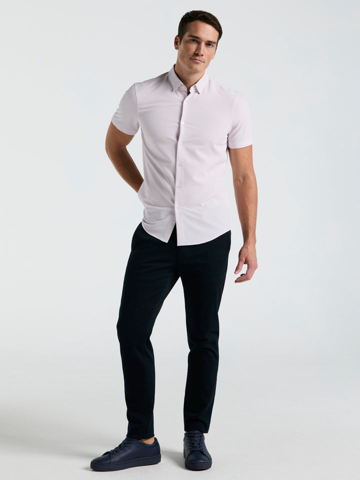 Solid Seersucker Slim Fit Shirt (Orchid Ice) 
