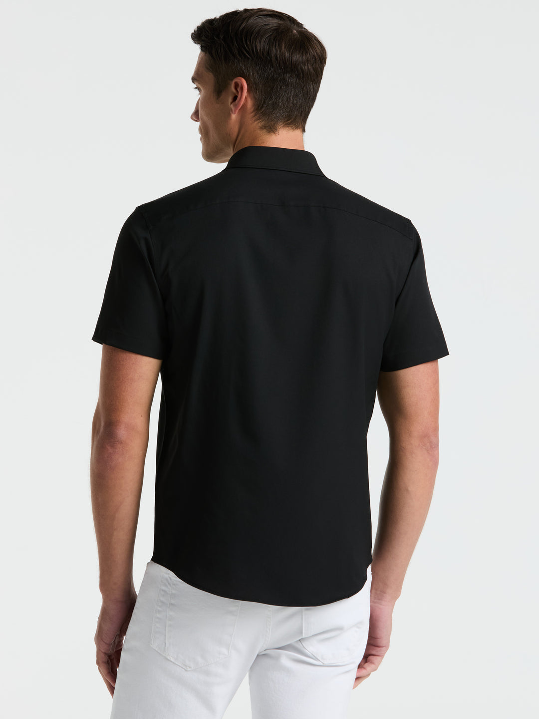 perry ellis short sleeve dress shirts Perry Ellis Men's Slim Fit Total Stretch Shirt - Black