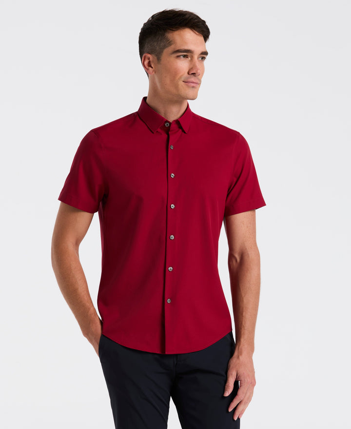 Total Stretch Twill Solid Shirt (Rumba Red) 