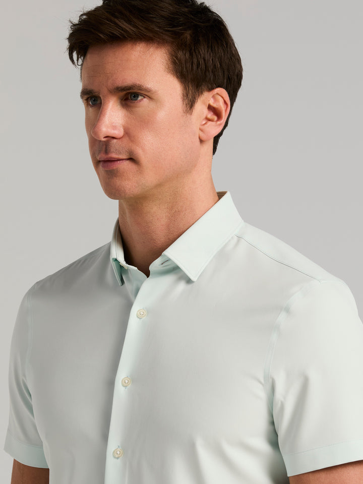 Total Stretch Twill Solid Shirt (Skylight) 