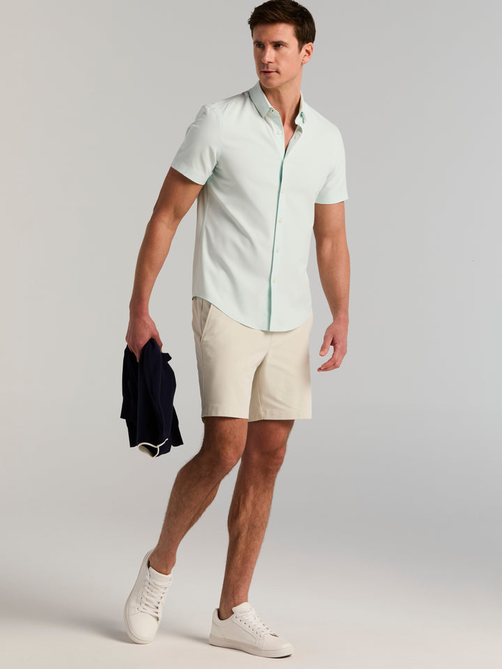 Total Stretch Twill Solid Shirt (Skylight) 