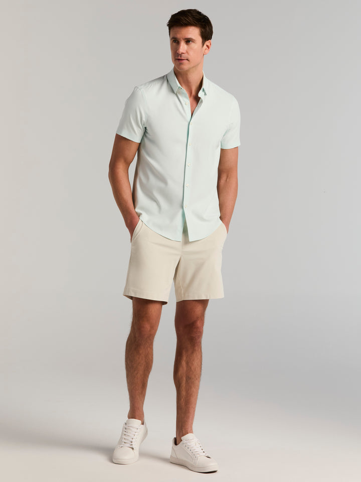 Total Stretch Twill Solid Shirt (Skylight) 